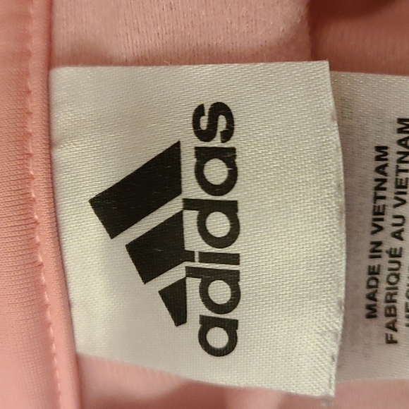 Adidas pink nylon zip up sweater - Picture 3 of 6